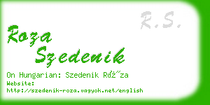 roza szedenik business card